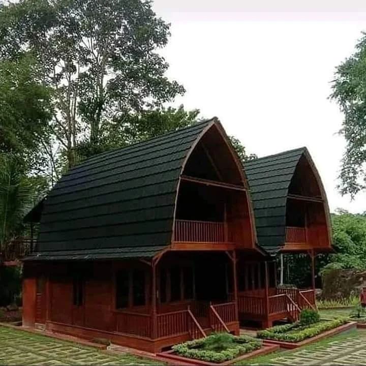 pembuatan rumah adat kayu bambu 10